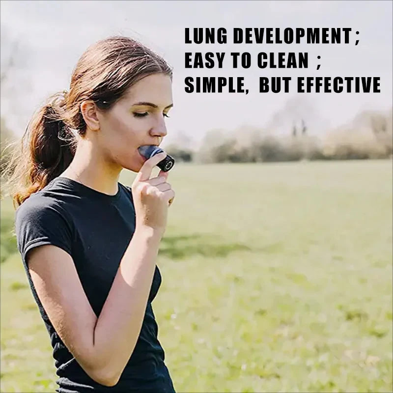 Respiratory Muscles Portable Lightweight Lung Exerciser Compact Silicone Breathing Exercise Device